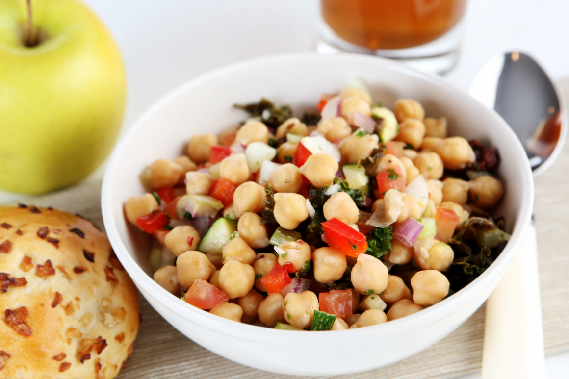 Magnesium-Rich Chickpea Salad with Lemon Tahini Dressing