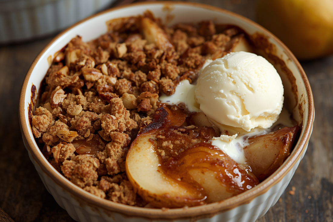 Cinnamon Pear & Almond Crumble