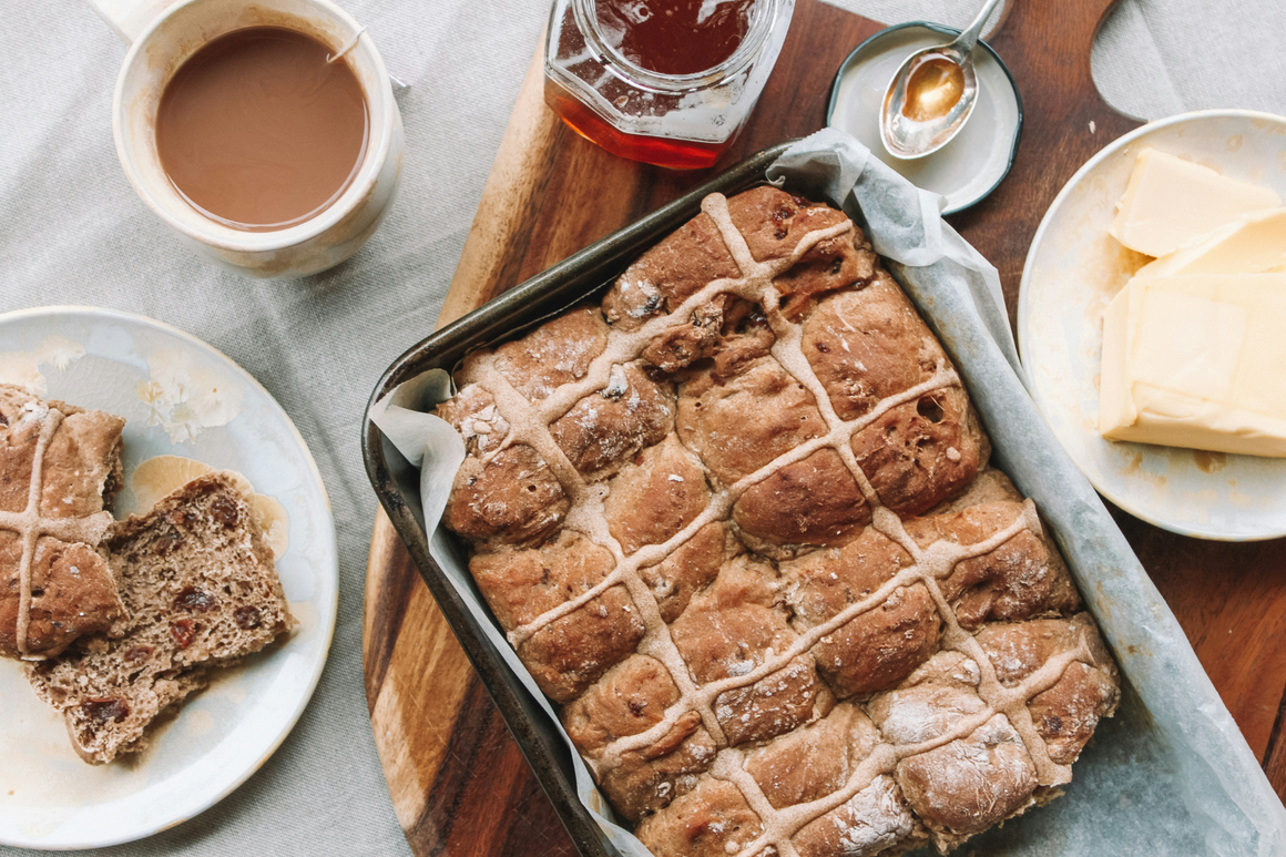 Healthier Magnesium-Rich Hot Cross Buns