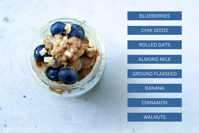Vegan Overnight Blueberry Oats