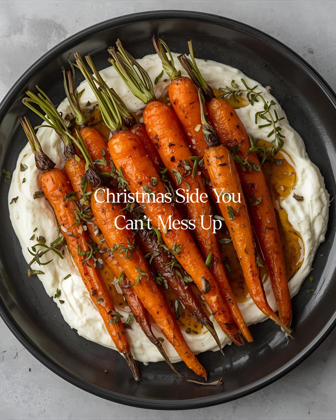 Roasted Honey – Thyme Carrots with Whipped Feta