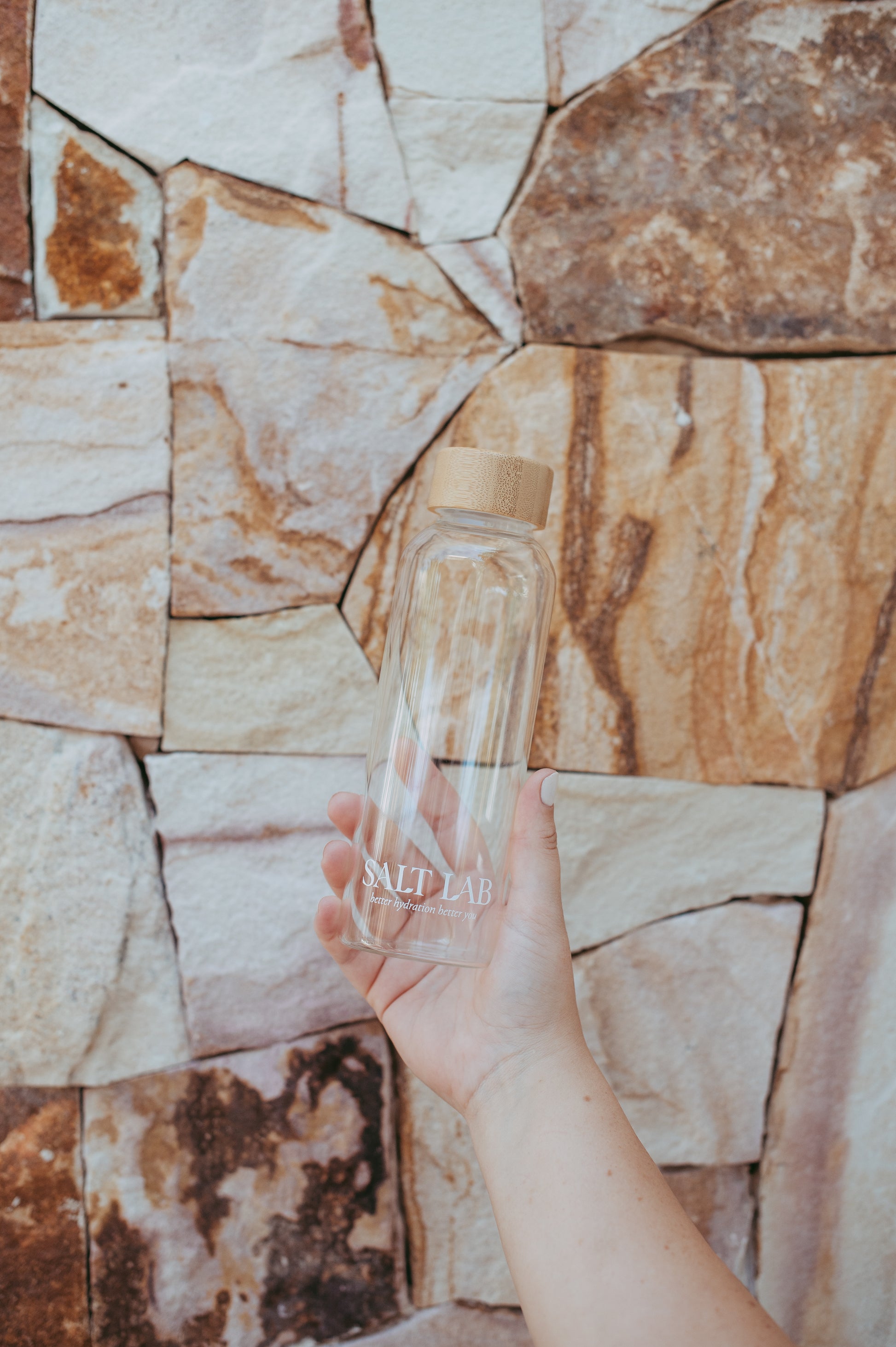 Glass Water Bottle - Free - Salt Lab