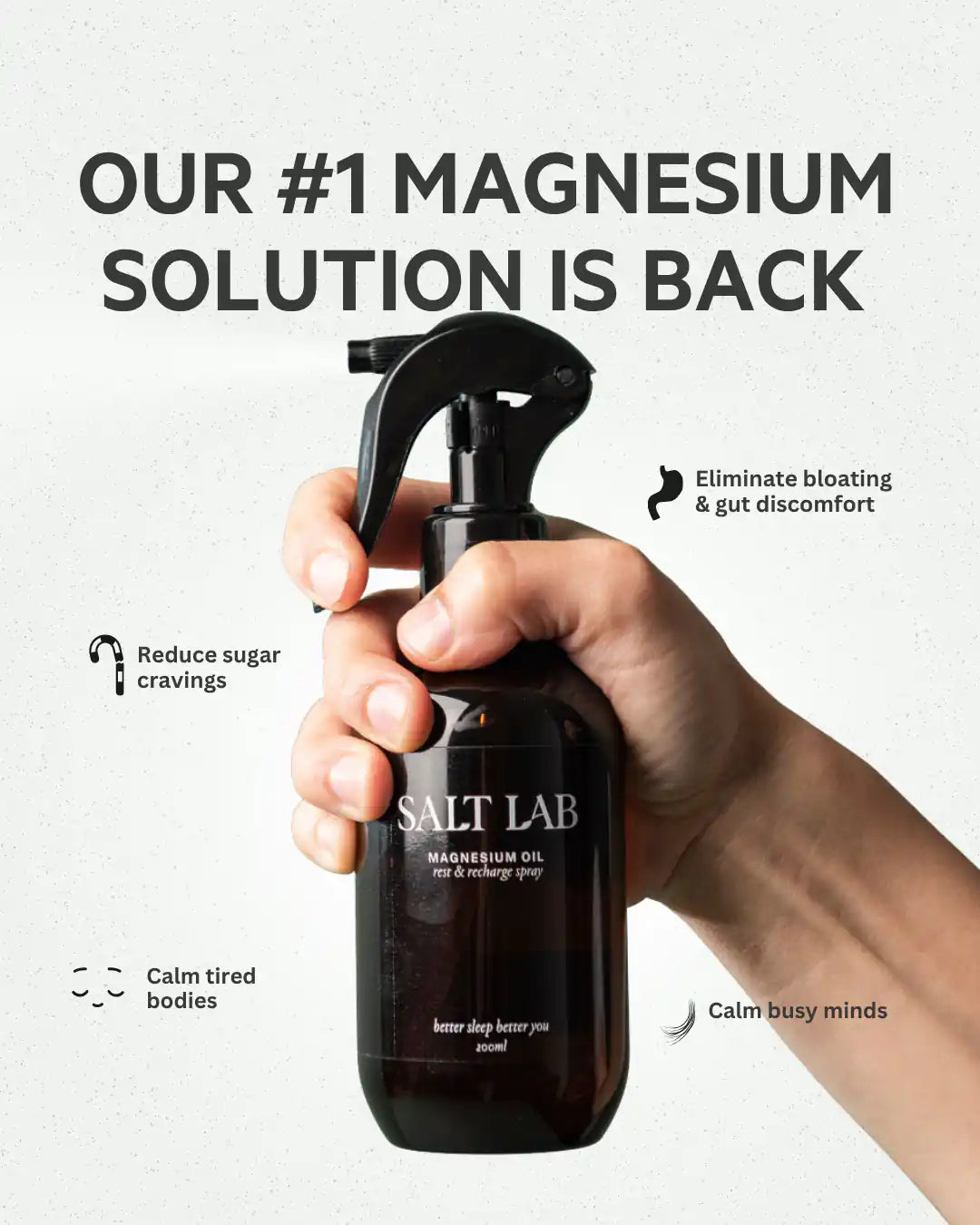 Magnesium Oil Spray 200ml - Salt Lab