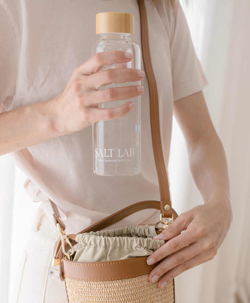 Glass Water Bottle - Free - Salt Lab