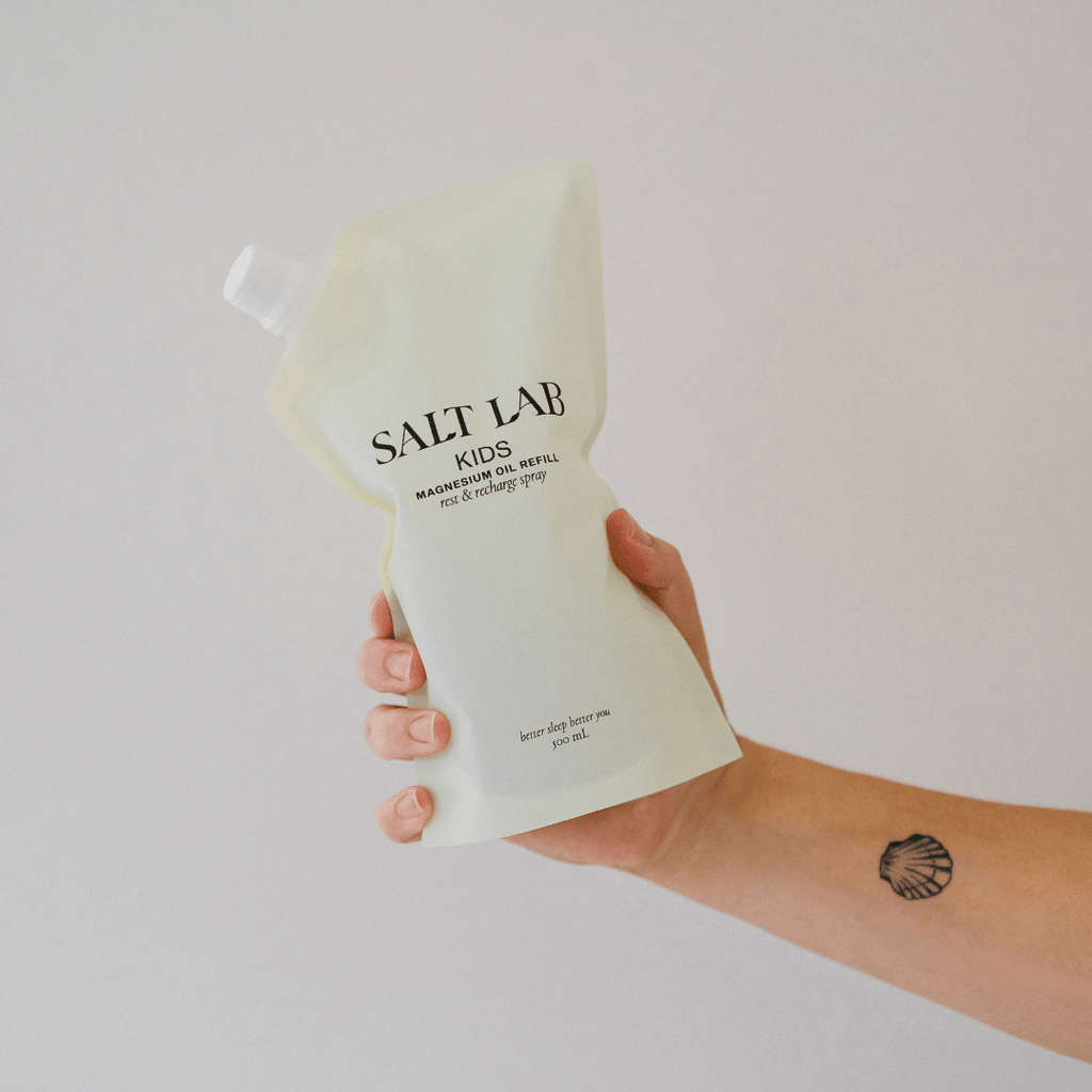 Kids Magnesium Oil Spray Refill Pouch 500ml - Salt Lab