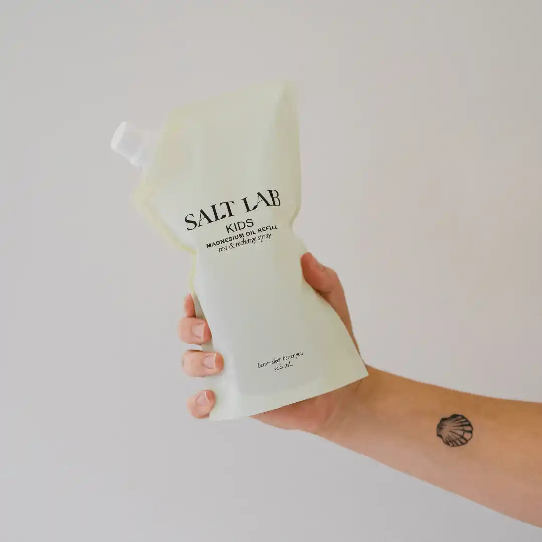 Kids Magnesium Oil Spray Refill Pouch 500ml - Salt Lab