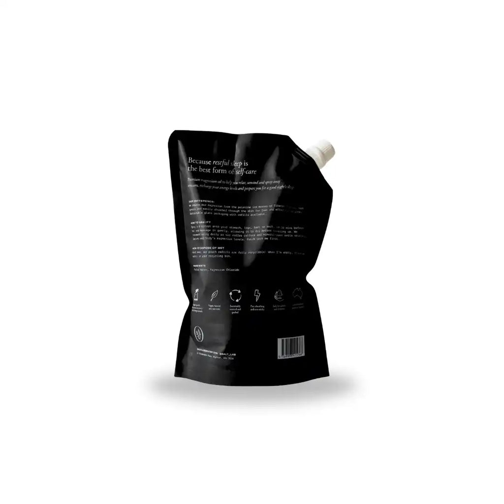 Magnesium Oil Refill Pouch 500ml - 15 Pack - Salt Lab